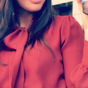 Woman’s Neck Tie Blouse